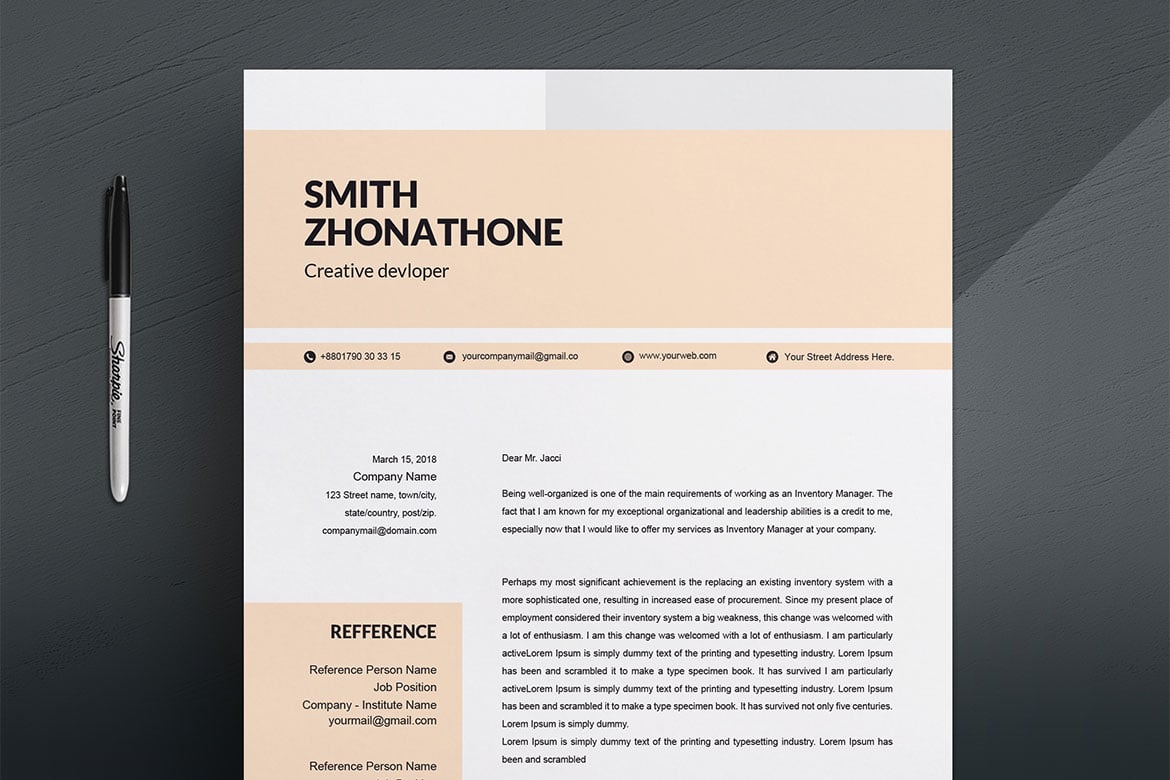 专业CV履历表模板 Professional CV Template Print Templates插图4 专业CV履历表模板 Professional CV Template Print Templates
