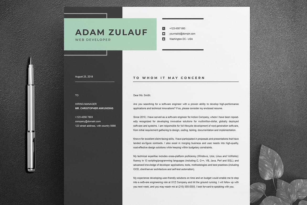高管专业简历布局模板 Executive Professional Resume Layout Print Templates插图2 高管专业简历布局模板 Executive Professional Resume Layout Print Templates
