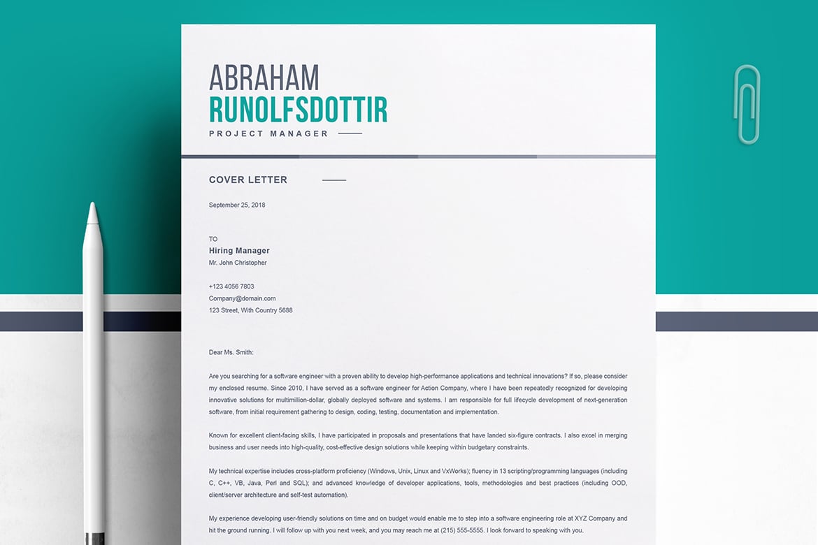优雅专业简历模板 Elegant Professional Resume Print Templates插图2 优雅专业简历模板 Elegant Professional Resume Print Templates