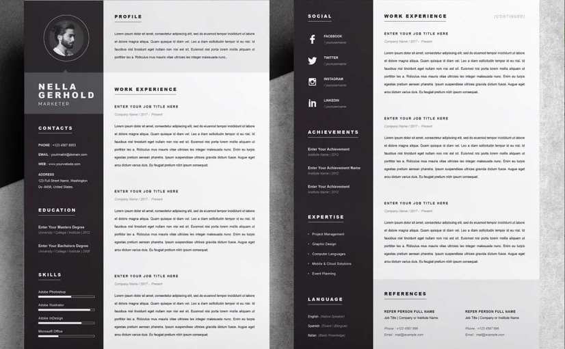 2025版专业简约简历模板 professional-simple-resume-template-2025
