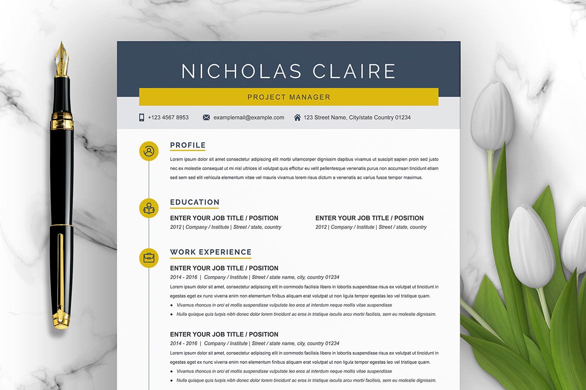 专业简历通用模板 Professional Resume Template Print Templates插图1 专业简历通用模板 Professional Resume Template Print Templates