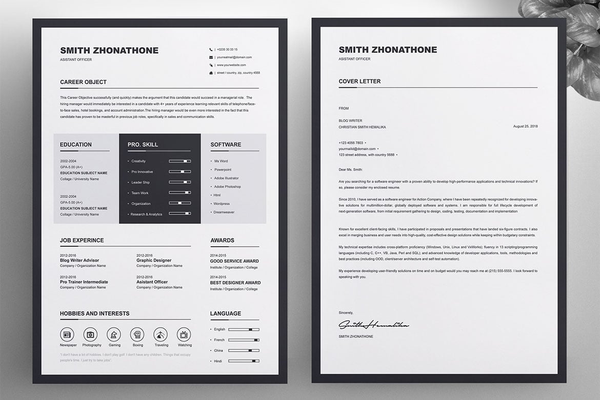 简洁专业简历设计模板 clean-and-professional-resume插图1 简洁专业简历设计模板 clean-and-professional-resume