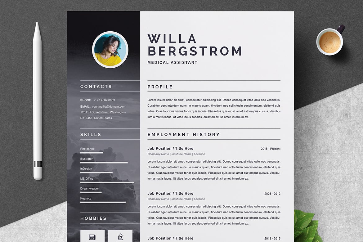 优雅专业求职简历模板 Elegant Professional Resume Print Templates插图1 优雅专业求职简历模板 Elegant Professional Resume Print Templates