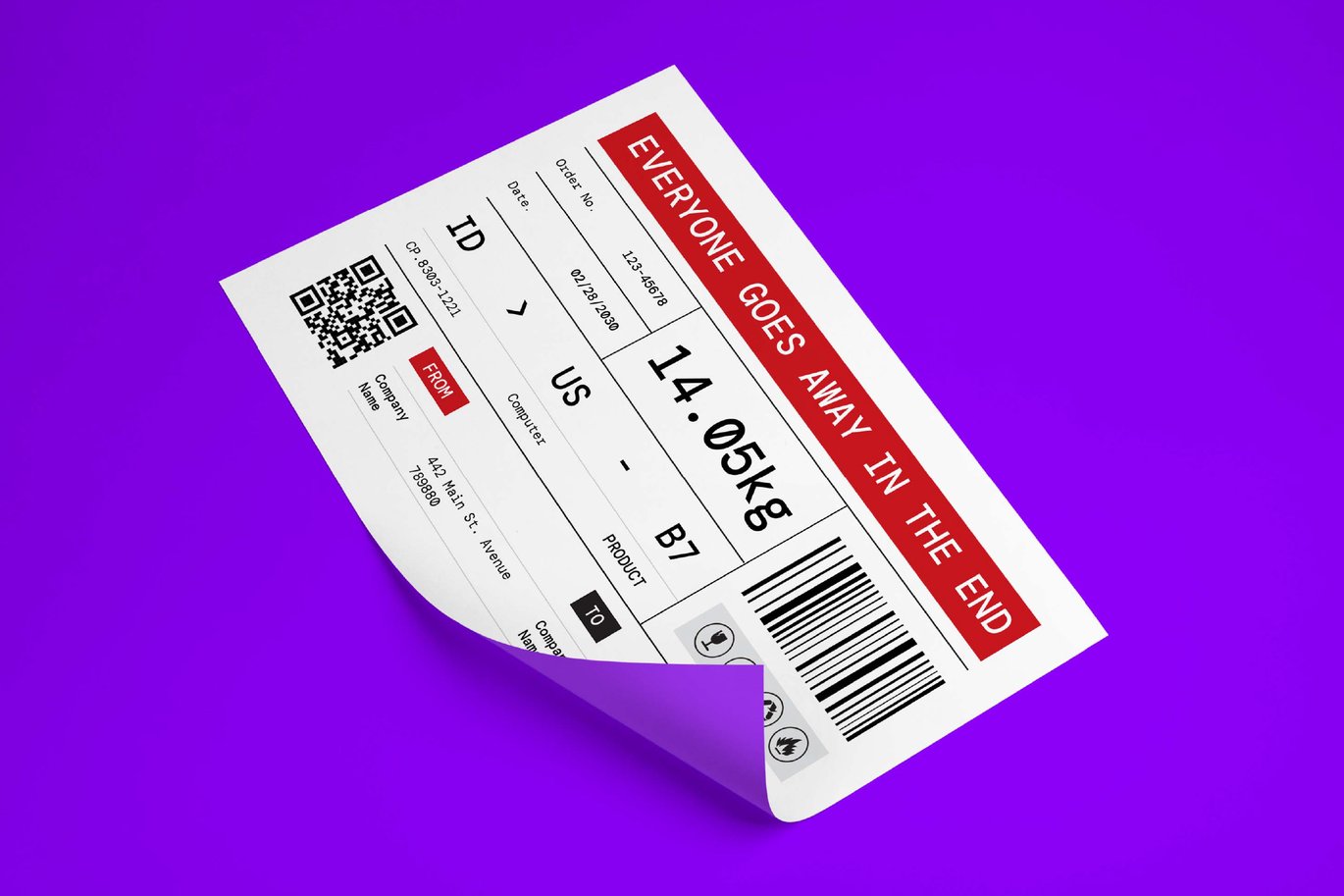 极简风格快递面单设计 Minimal Shipping Label Design 01_ Print Templates插图1 极简风格快递面单设计 Minimal Shipping Label Design 01_ Print Templates