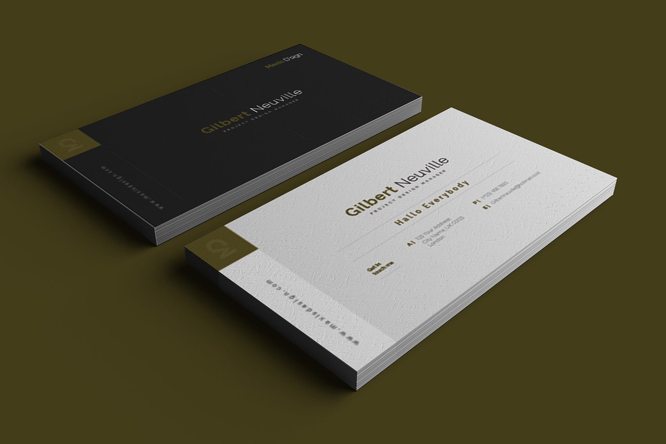 奢华质感企业名片设计模板 Luxury – Business Card_ Print Templates插图2 奢华质感企业名片设计模板 Luxury - Business Card_ Print Templates
