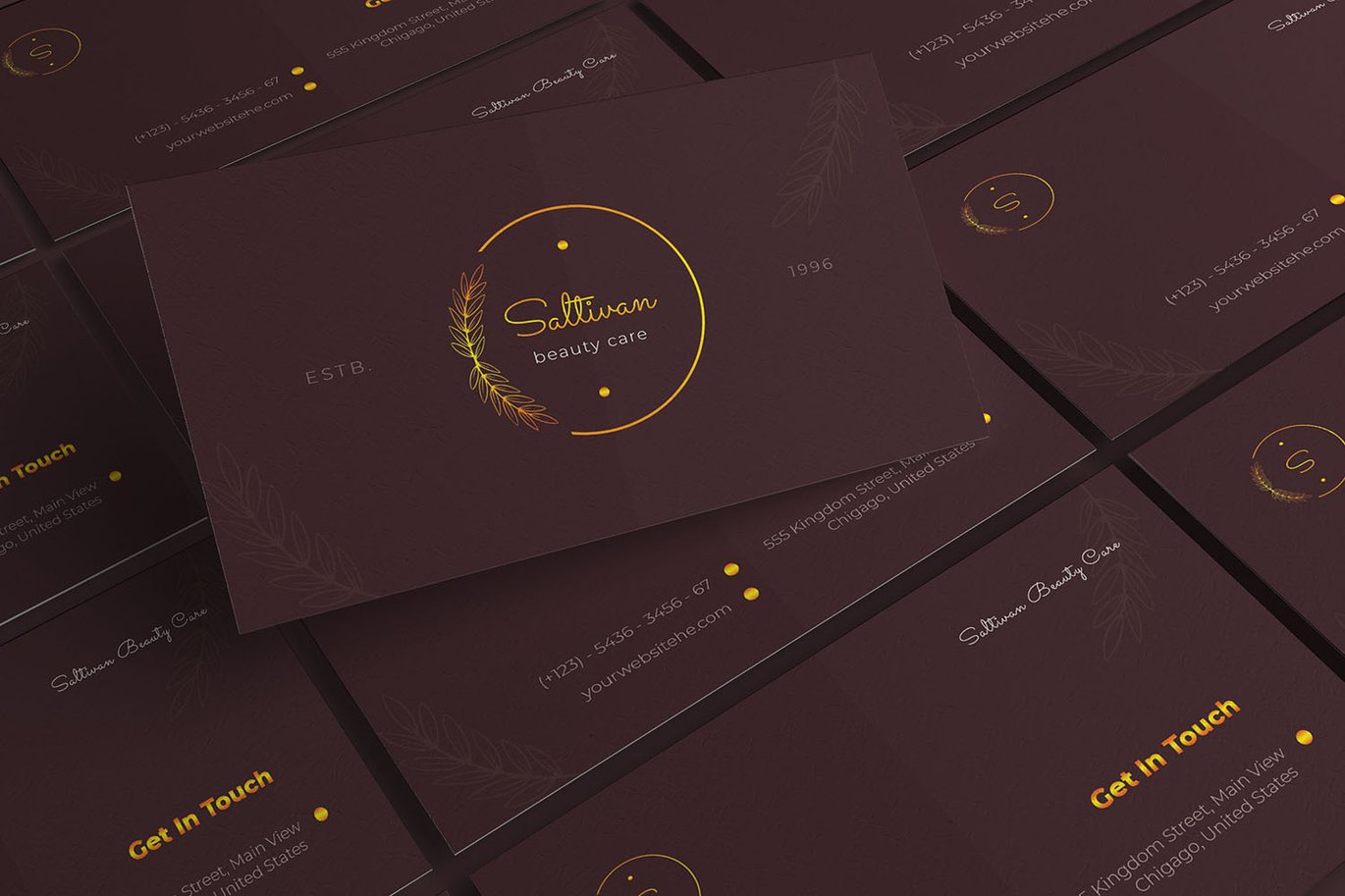 棕色系奢华商务名片模板 Brown – Business Card_ Print Templates插图1 棕色系奢华商务名片模板 Brown - Business Card_ Print Templates
