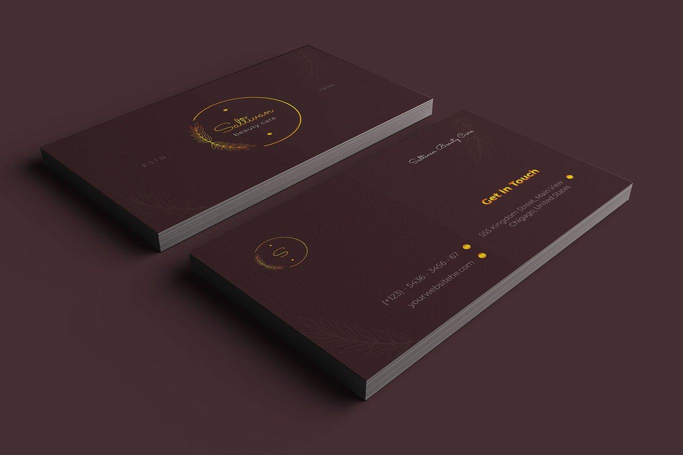 棕色系奢华商务名片模板 Brown – Business Card_ Print Templates插图3 棕色系奢华商务名片模板 Brown - Business Card_ Print Templates