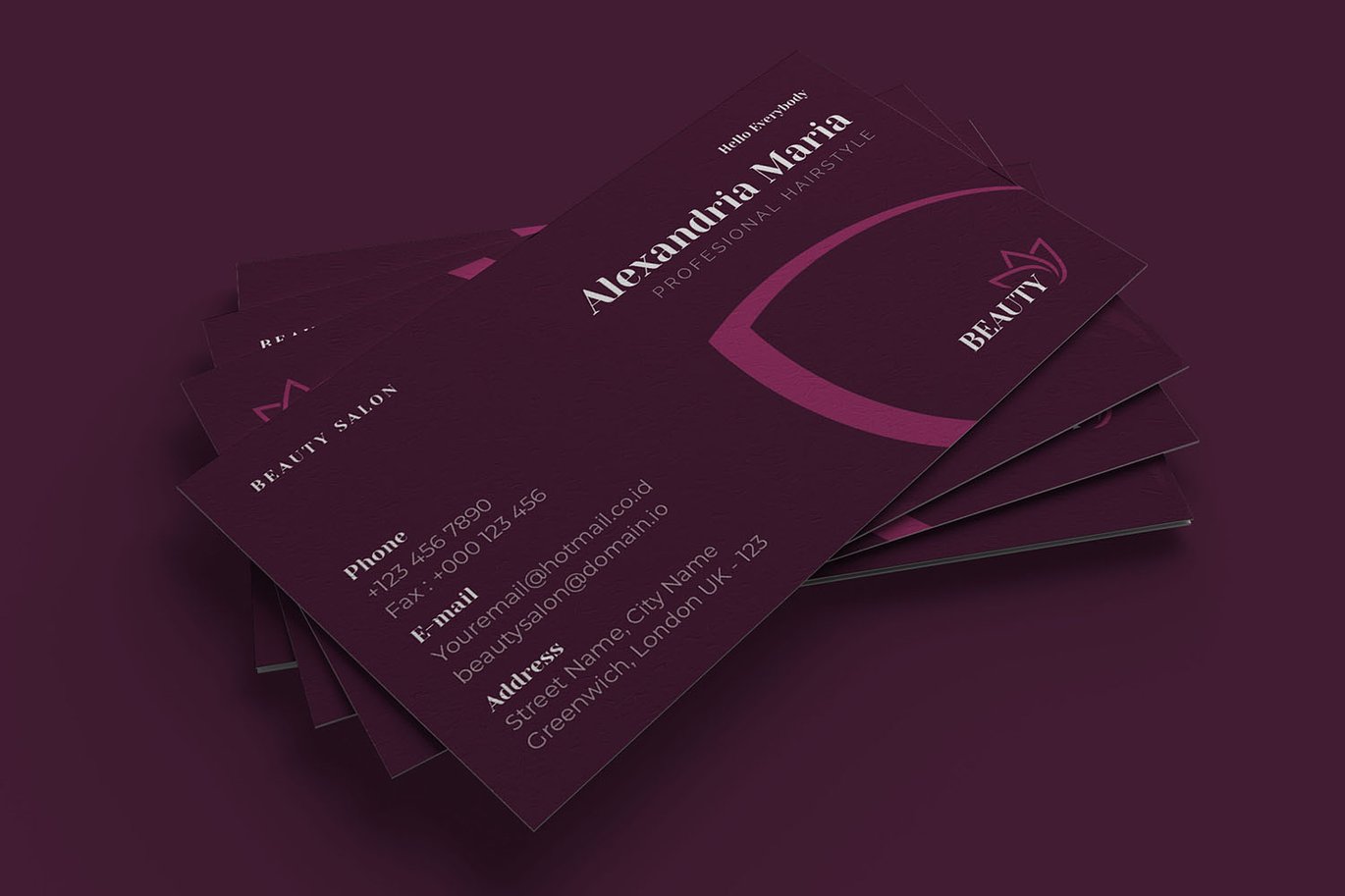 美容沙龙企业名片设计模板 Beauty Salon – Business Card_ Print Templates插图2 美容沙龙企业名片设计模板 Beauty Salon - Business Card_ Print Templates