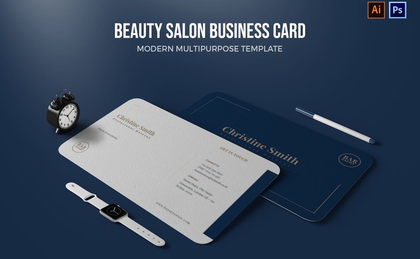 美容企业名片设计模板 Beauty Salon – Business Card_ Print Templates