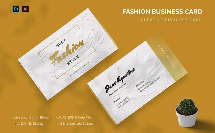 最佳时尚企业名片设计模板 Best Fashion – Business Card_ Print Templates