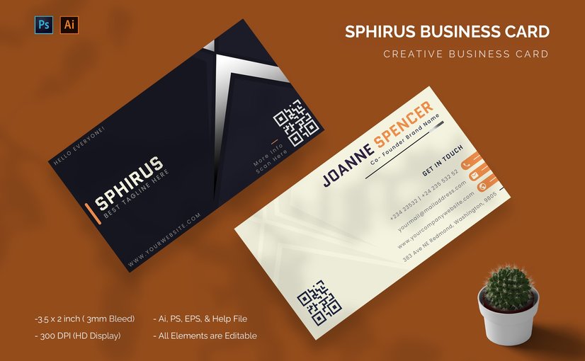 企业名片设计模板 Sphirus – Business Card_ Print Templates