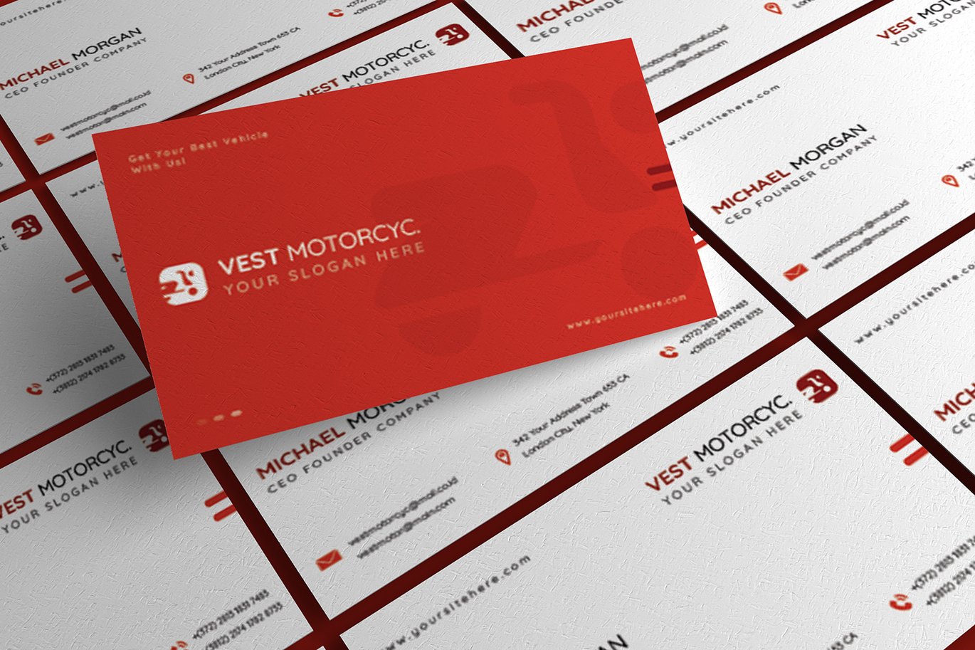 摩托车维修店名片设计模板 Vest Motorcyc – Business Card_ Print Templates ft.插图2 摩托车维修店名片设计模板 Vest Motorcyc - Business Card_ Print Templates ft.