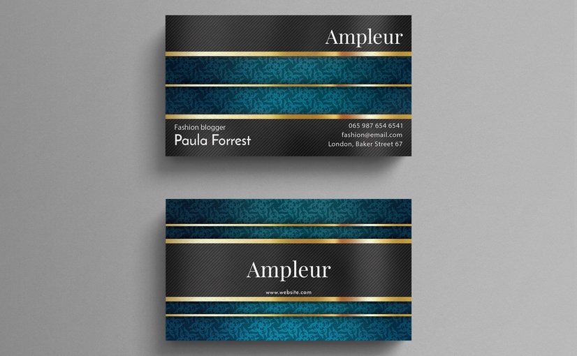奢华质感商务名片模板 luxury-business-card-template