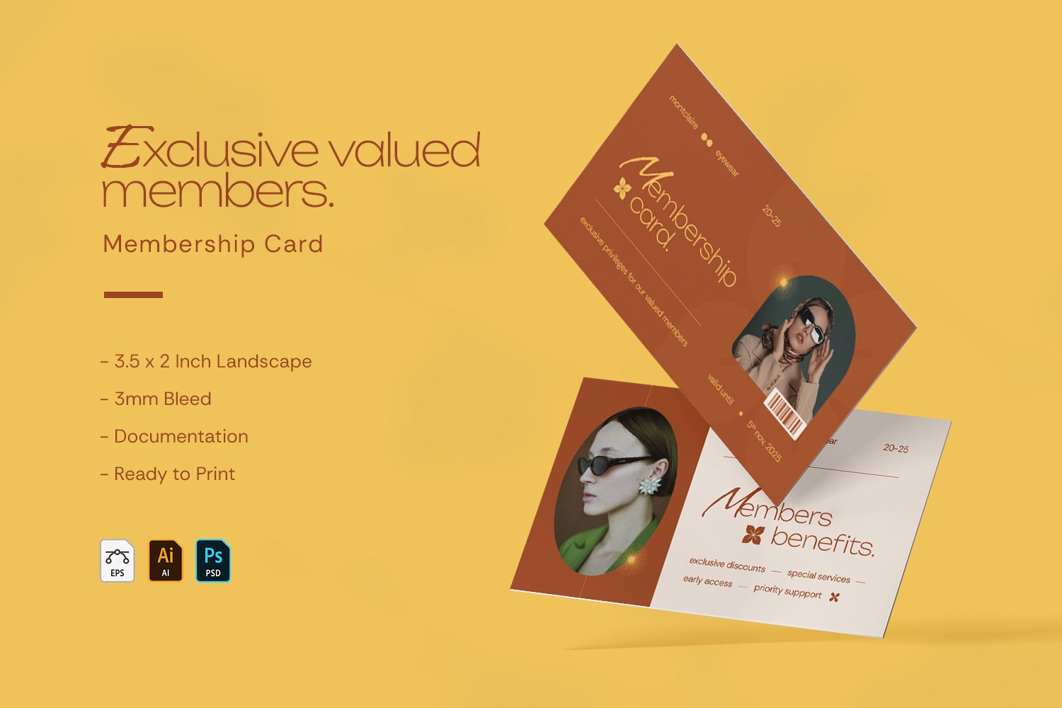 专属尊贵会员卡设计模板 Exclusive Valued Members – Membership Card_ Print T插图 专属尊贵会员卡设计模板 Exclusive Valued Members - Membership Card_ Print T