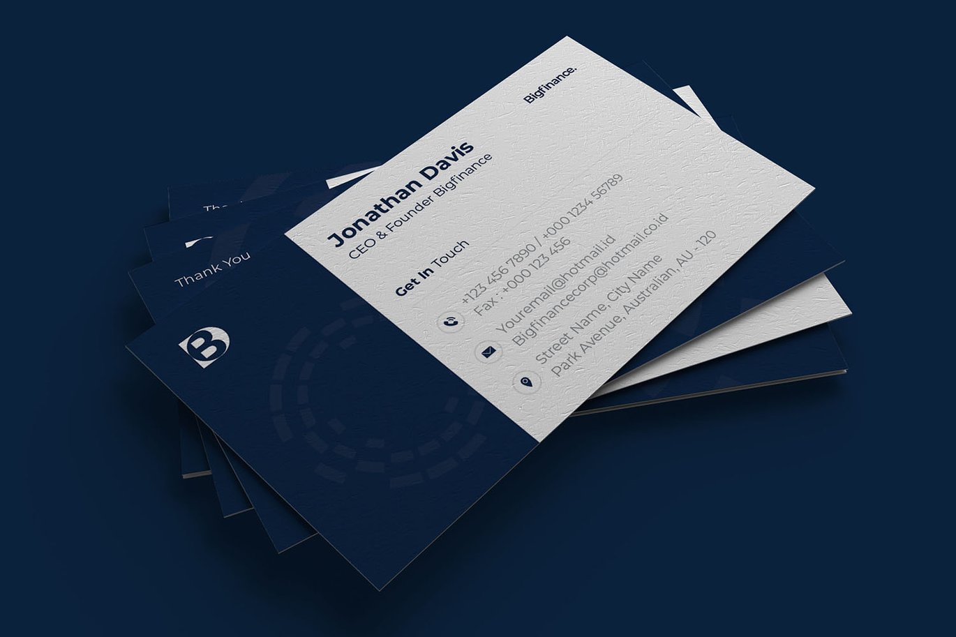 金融投资商务名片模板 Bigfinance – Business Card_ Print Templates ft. car插图1 金融投资商务名片模板 Bigfinance - Business Card_ Print Templates ft. car