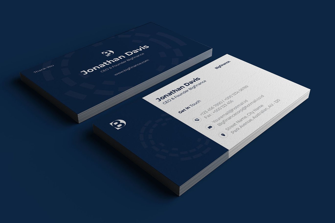 金融投资商务名片模板 Bigfinance – Business Card_ Print Templates ft. car插图2 金融投资商务名片模板 Bigfinance - Business Card_ Print Templates ft. car