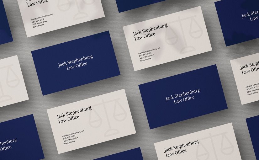 律师事务所专业名片设计模板 Law Firm Business Card_ Print Templates ft. corpora