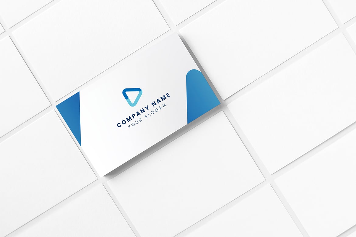 专业蓝色商务名片模板 Professional Blue Business Card Template插图1