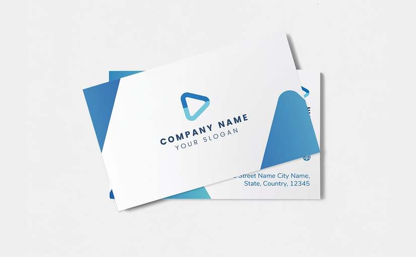 专业蓝色商务名片模板 Professional Blue Business Card Template