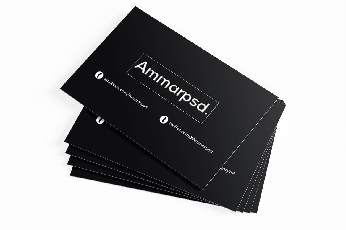 沉稳黑色商务名片模板 Black Sober Business Card Template插图3 沉稳黑色商务名片模板 Black Sober Business Card Template