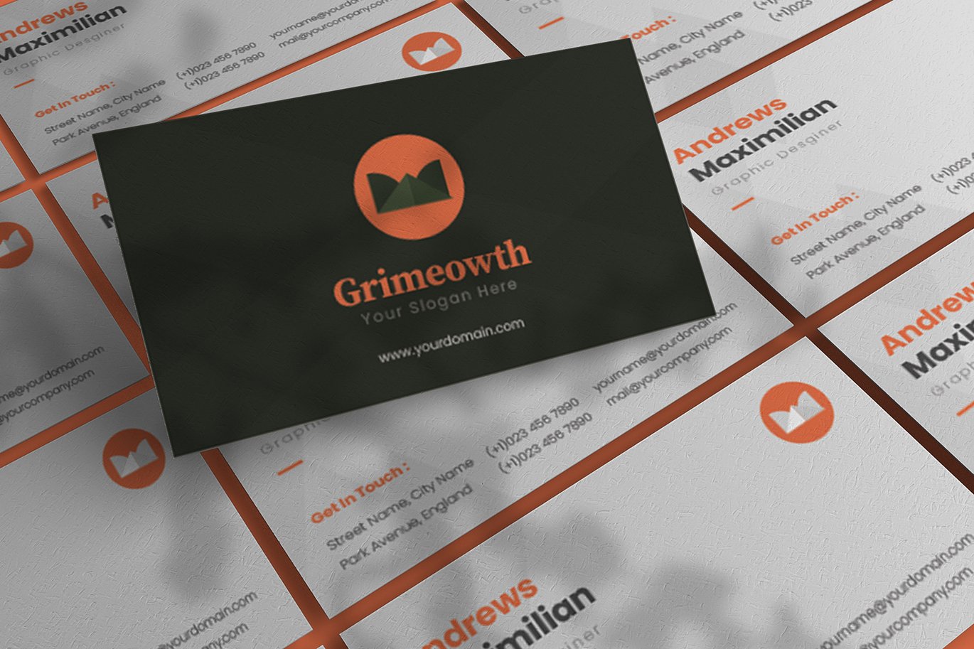 奢华质感品牌名片设计模板 Grimeowth – Business Card插图2 奢华质感品牌名片设计模板 Grimeowth - Business Card