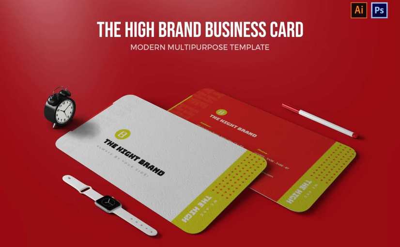 高端品牌商务名片模板 the-high-brand-business-card
