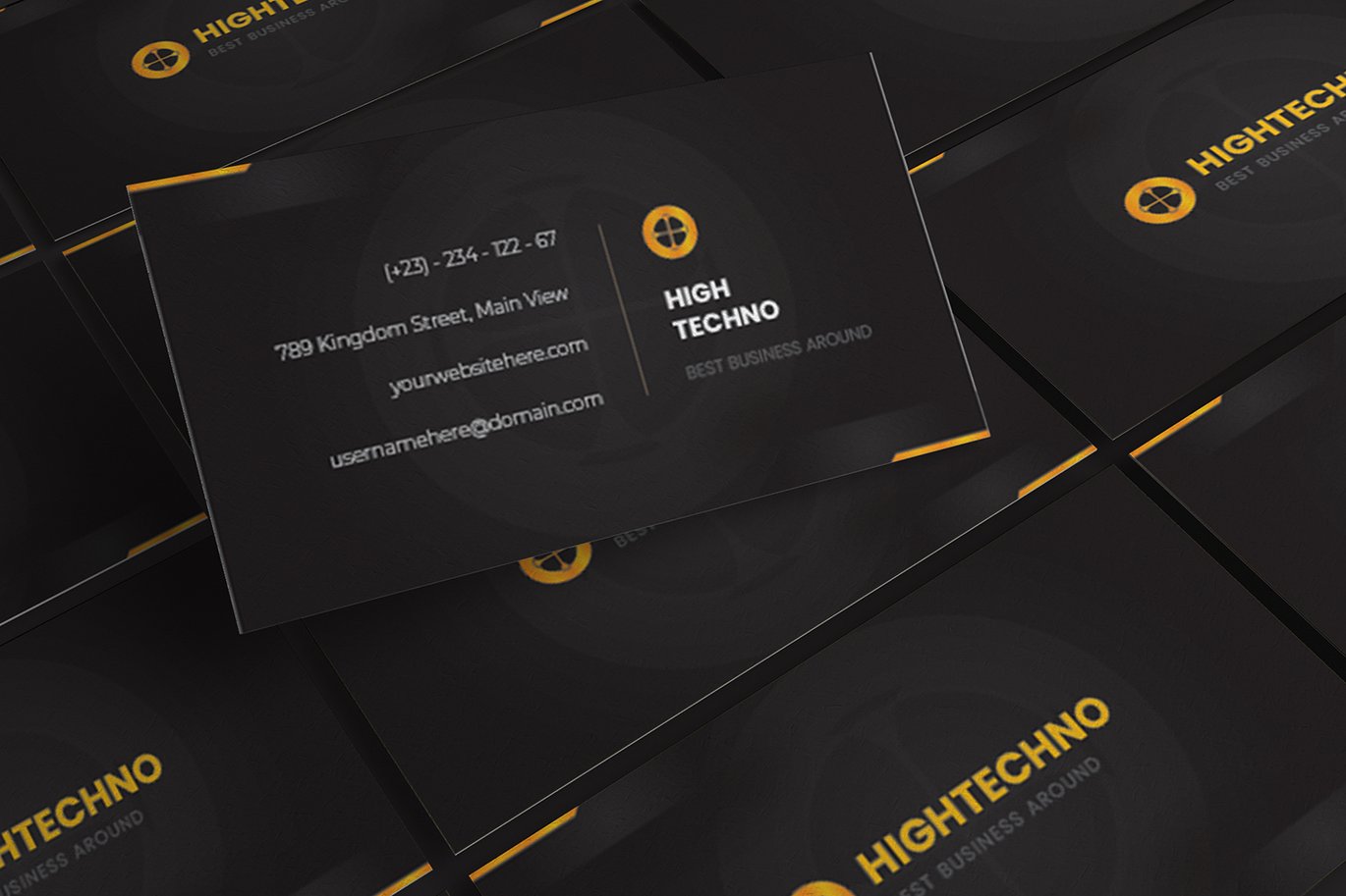 高科技企业商务名片模板 Hightechno – Business Card插图1