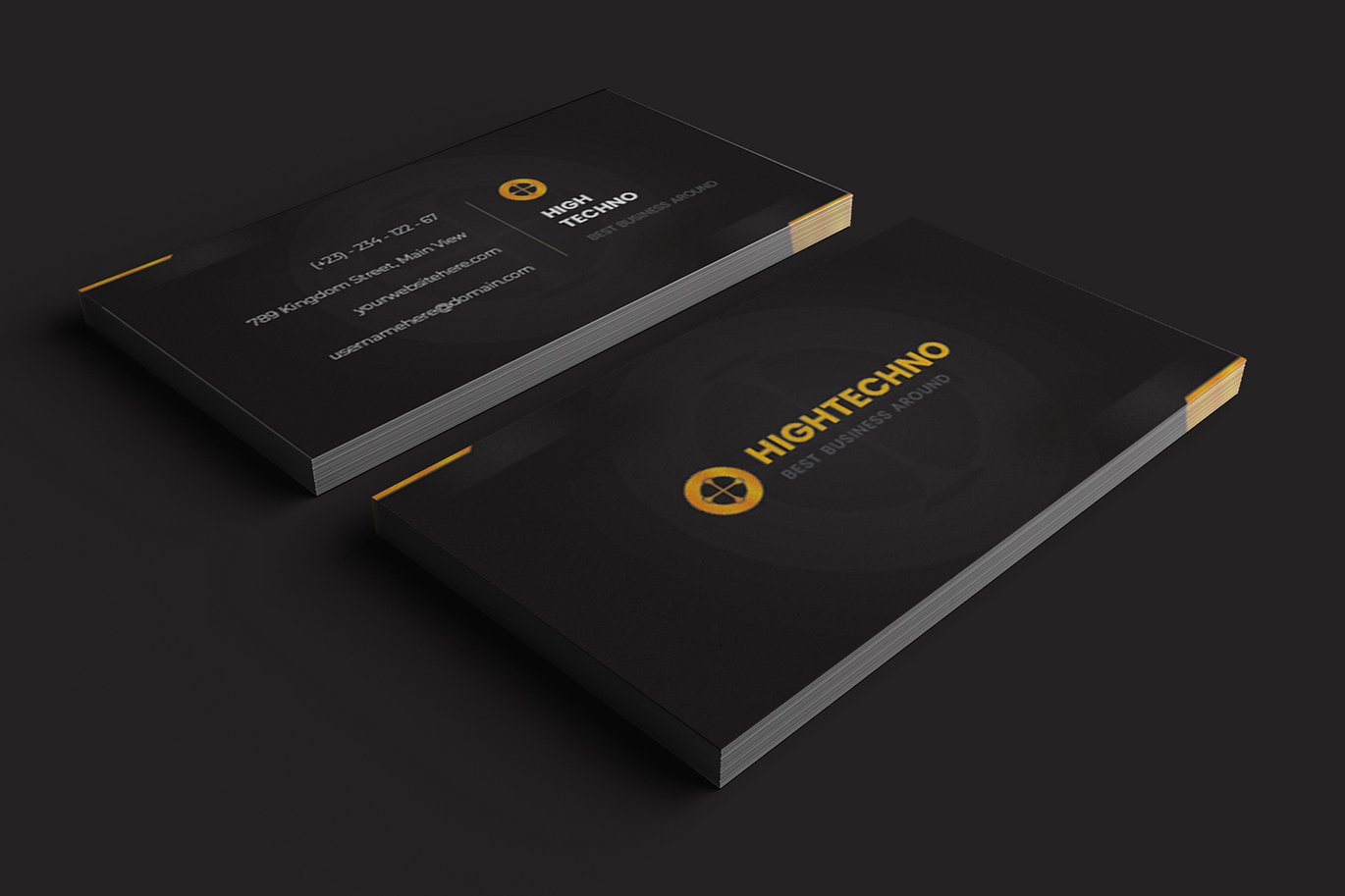 高科技企业商务名片模板 Hightechno – Business Card插图3