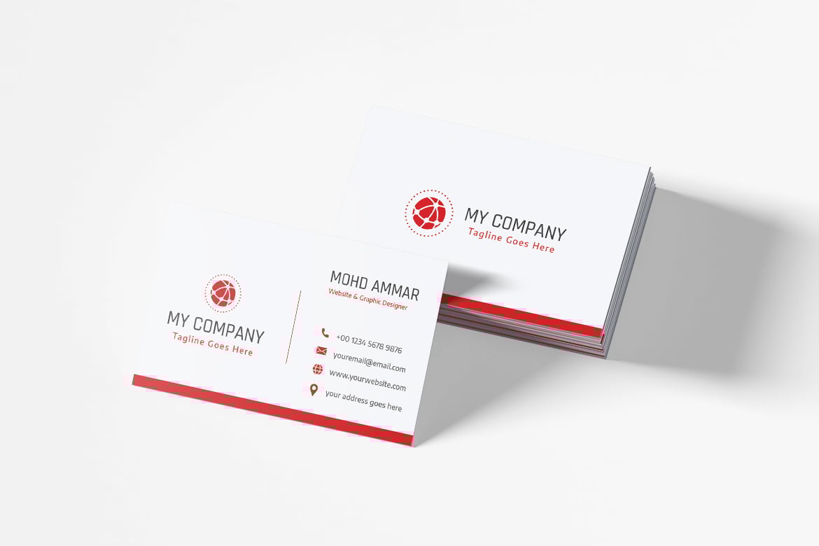 现代企业商务名片模板 Modern Corporate Business Card Template插图1 现代企业商务名片模板 Modern Corporate Business Card Template