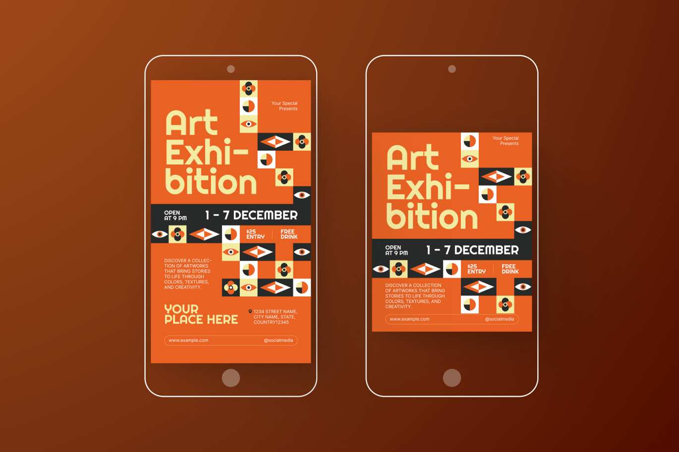 艺术展览活动传单套装 Art Exhibition Flyer Set插图1 艺术展览活动传单套装 Art Exhibition Flyer Set