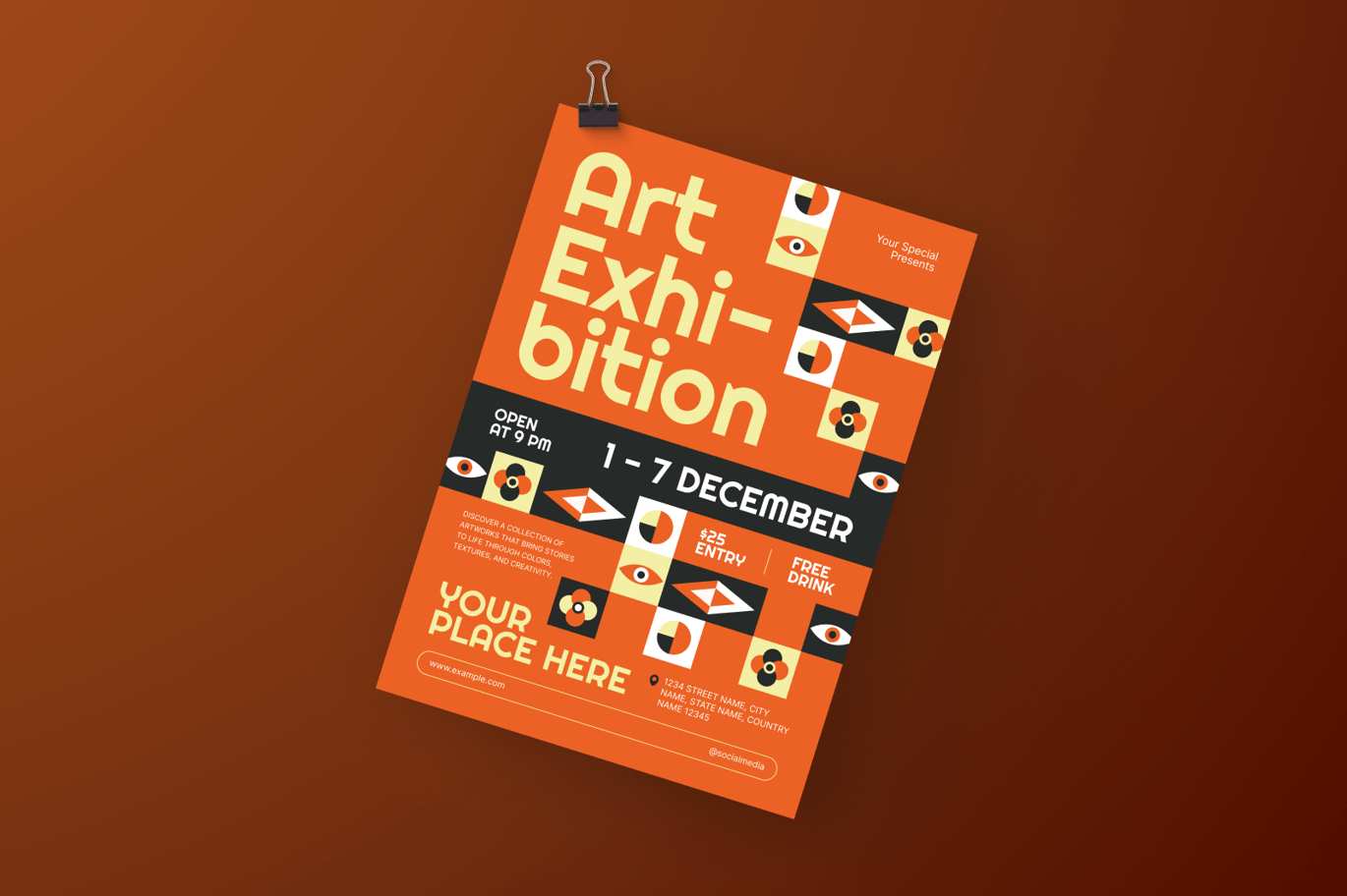 艺术展览活动传单套装 Art Exhibition Flyer Set插图5 艺术展览活动传单套装 Art Exhibition Flyer Set