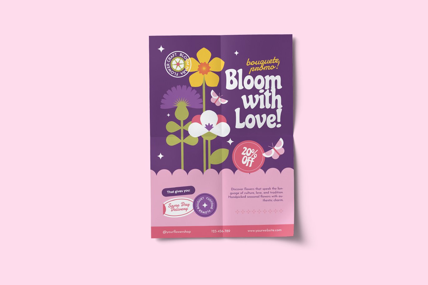 花卉主题艺术海报设计模板 Bloomhara Poster插图1 花卉主题艺术海报设计模板 Bloomhara Poster