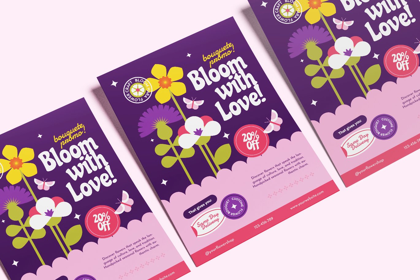 花卉主题艺术海报设计模板 Bloomhara Poster插图2 花卉主题艺术海报设计模板 Bloomhara Poster