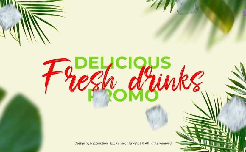 清新饮品促销广告PR模板 Fresh Drinks Promo – Premiere Pro