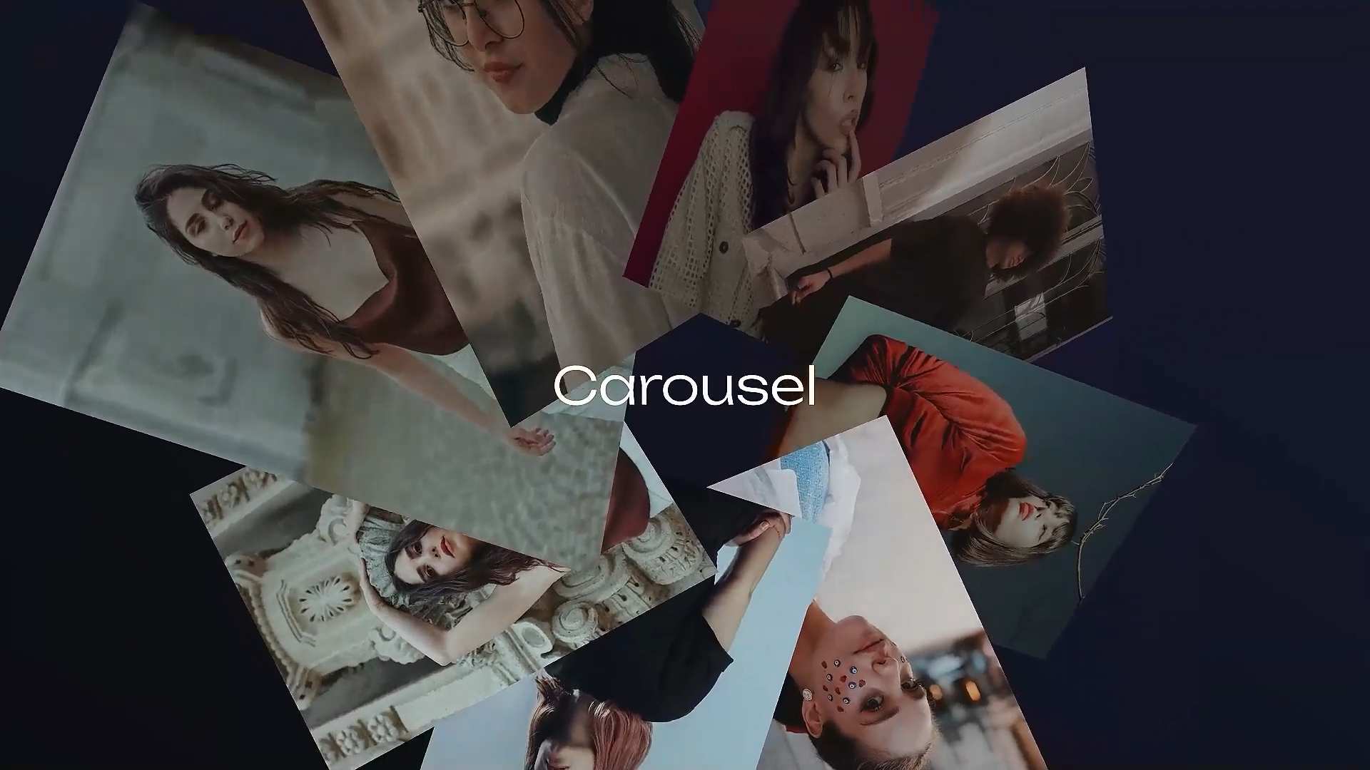 旋转轮播幻灯片演示动画PR模板 Carousel Presentation – Premiere Pro插图1