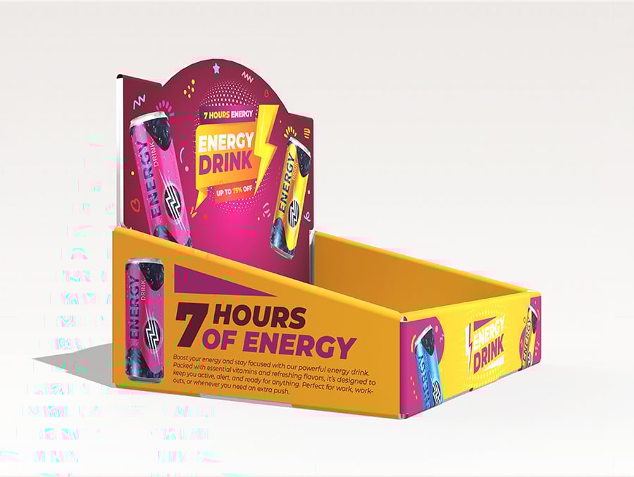 能量饮料展示盒包装样机 Energy Drink Display Box Mockup插图4 能量饮料展示盒包装样机 Energy Drink Display Box Mockup