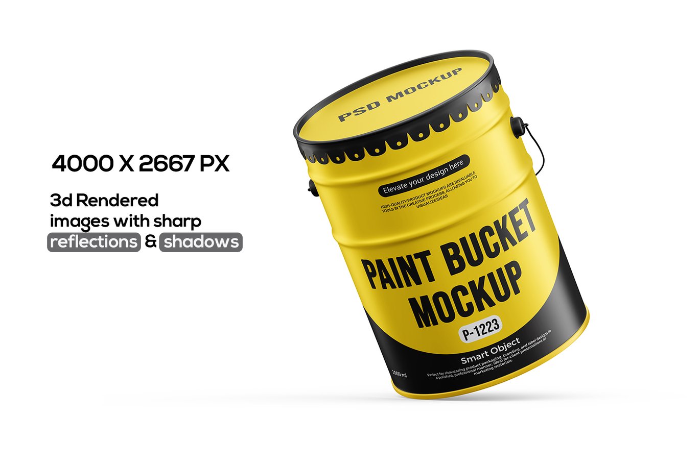 金属漆桶产品展示样机 Metallic Paint Bucket Mockup插图4 金属漆桶产品展示样机 Metallic Paint Bucket Mockup