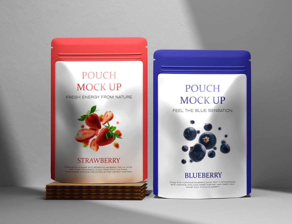 自立袋包装袋样机素材 Pouch Packaging Mockup插图1 自立袋包装袋样机素材 Pouch Packaging Mockup