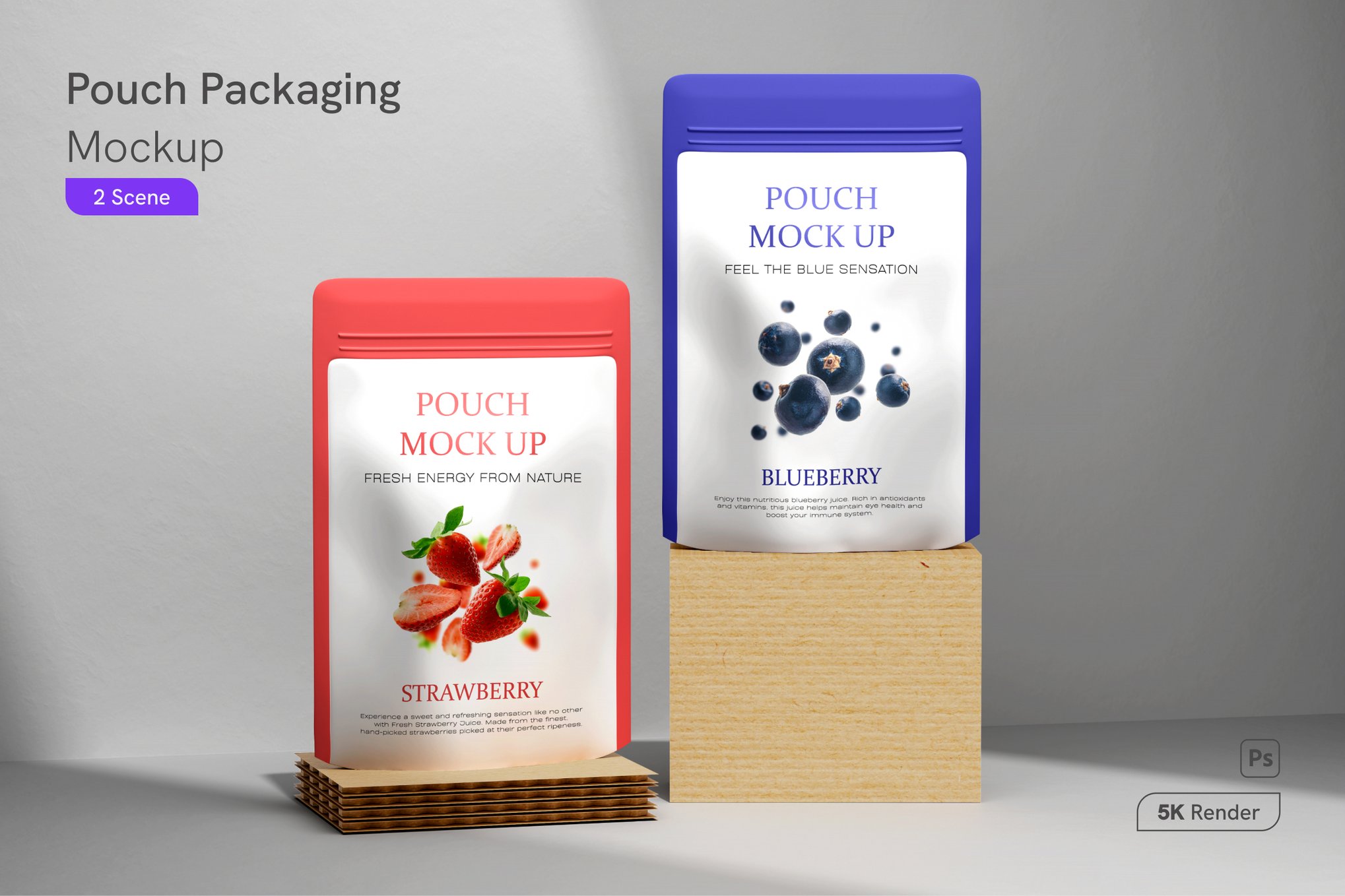 自立袋包装袋样机素材 Pouch Packaging Mockup插图 自立袋包装袋样机素材 Pouch Packaging Mockup