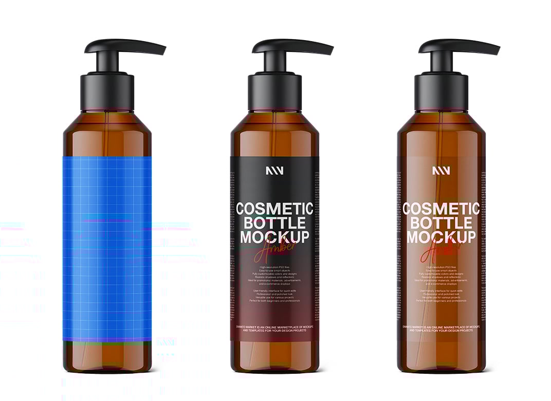 化妆品瓶包装设计样机 Cosmetic Bottle Mockup插图1 化妆品瓶包装设计样机 Cosmetic Bottle Mockup