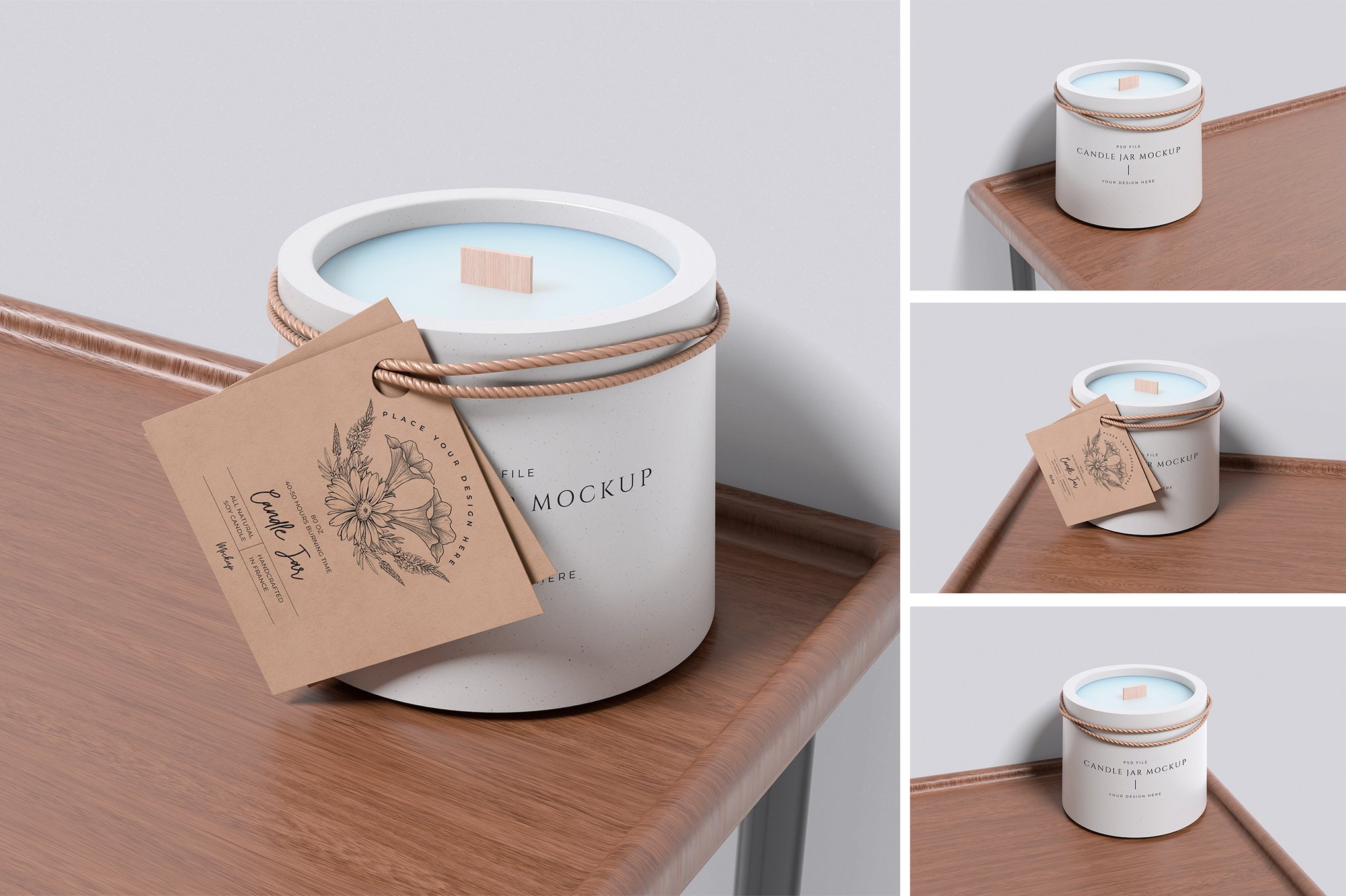 香薰蜡烛罐样机模板 Candle Jar Mockup插图 香薰蜡烛罐样机模板 Candle Jar Mockup