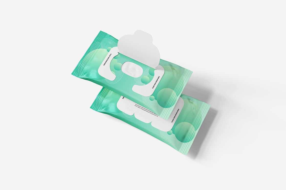 湿巾包装袋设计样机 Wet Wipes Packaging Mockup插图3 湿巾包装袋设计样机 Wet Wipes Packaging Mockup