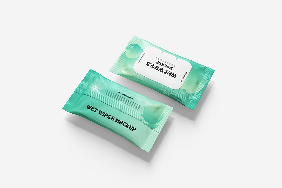 湿巾包装袋设计样机 Wet Wipes Packaging Mockup插图2 湿巾包装袋设计样机 Wet Wipes Packaging Mockup