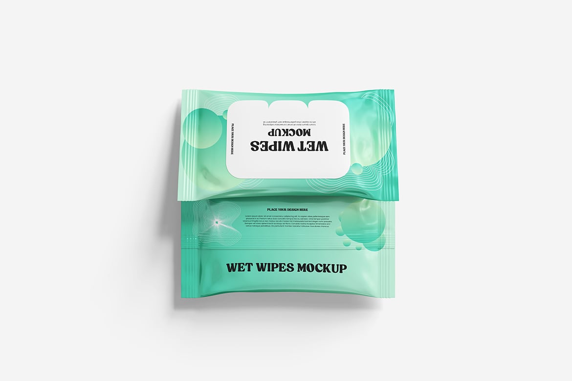 湿巾包装袋设计样机 Wet Wipes Packaging Mockup插图1 湿巾包装袋设计样机 Wet Wipes Packaging Mockup