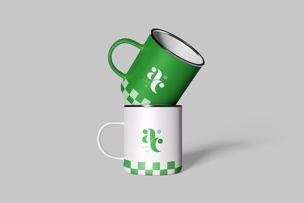 白色搪瓷杯样机模板 Enamel Mug Mockup插图4 白色搪瓷杯样机模板 Enamel Mug Mockup