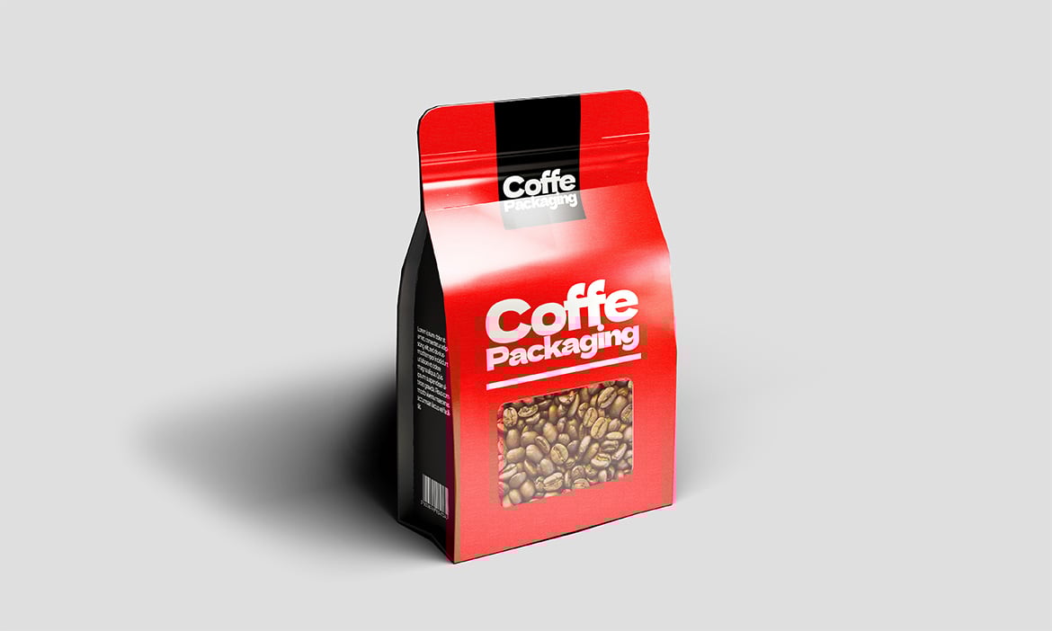自立咖啡包装袋样机 Ziplock Coffee Packaging Mockup插图1 自立咖啡包装袋样机 Ziplock Coffee Packaging Mockup