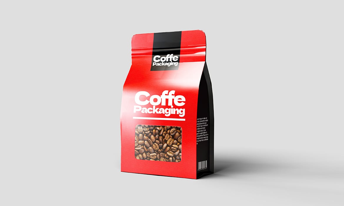 自立咖啡包装袋样机 Ziplock Coffee Packaging Mockup插图2 自立咖啡包装袋样机 Ziplock Coffee Packaging Mockup
