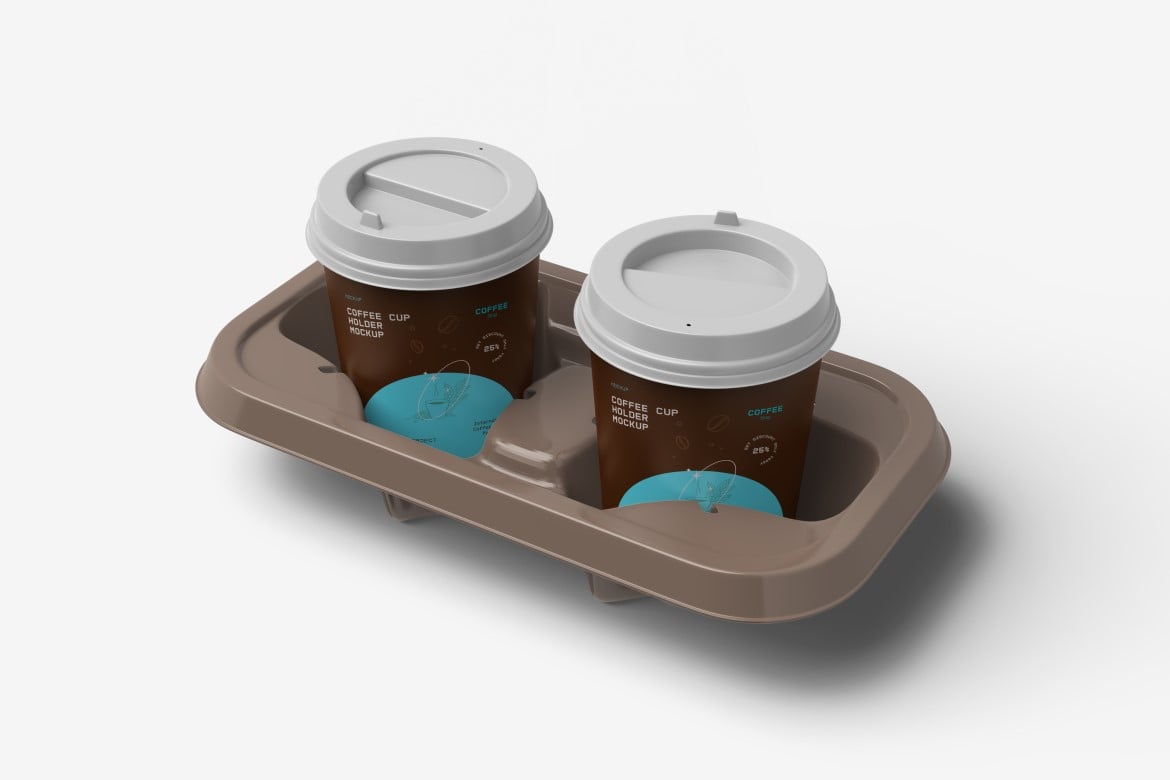 咖啡杯托模型样机 Coffee Cup Holder Mockup插图2 咖啡杯托模型样机 Coffee Cup Holder Mockup