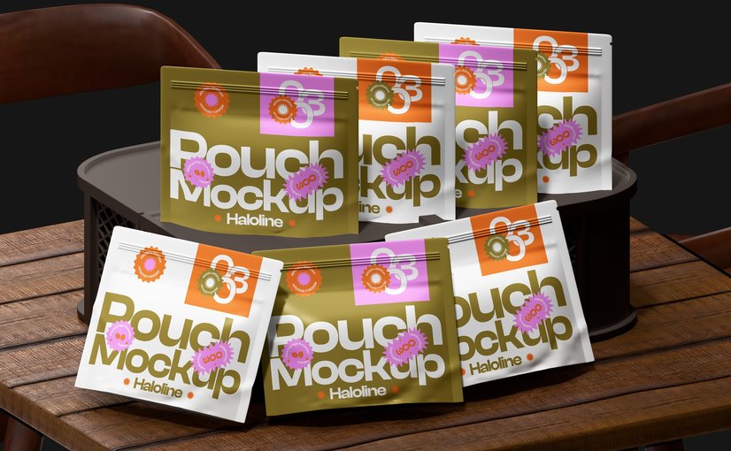 自立包装袋样机素材 Pouch Mockup