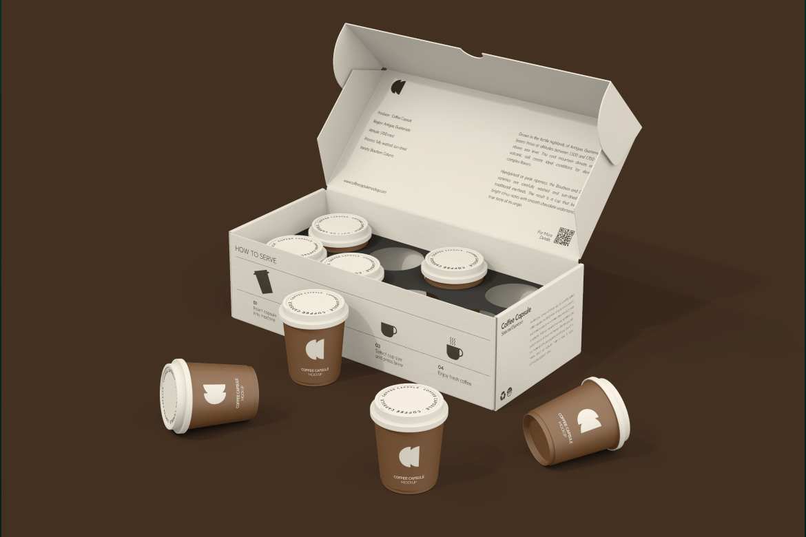 咖啡胶囊包装展示样机 Coffee Capsule Mockup插图1 咖啡胶囊包装展示样机 Coffee Capsule Mockup